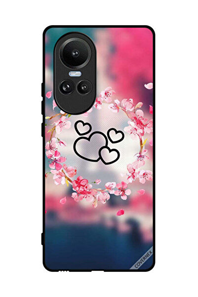 Covernex غطاء حماية لهاتف Oppo Reno10 بتصميم قلوب ومشبك فني