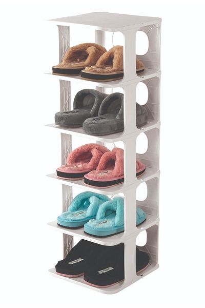 Mena Rise White Blanche Luxury Shoe Shelf 1017157
