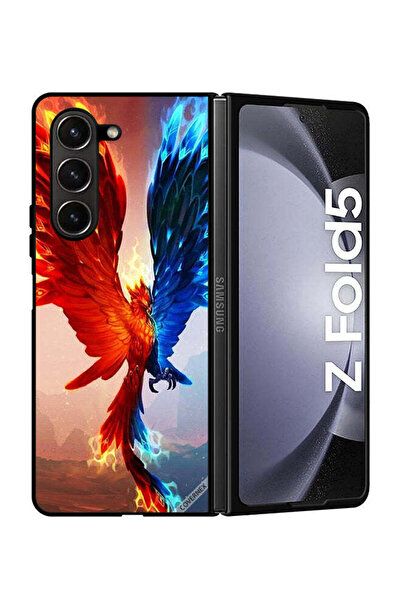 Covernex غطاء حماية لهاتف سامسونج جالاكسي زد فولد 5 بخلفية نسر النار والماء