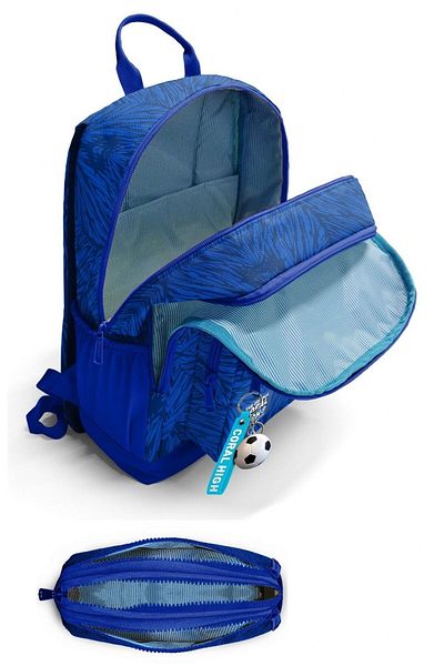 Coral High Set rucsac și stilou pentru băieți - Fotbal albastru bleumarin - Școala primară