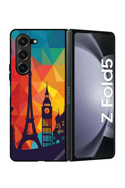 Covernex غطاء حماية لهاتف سامسونج جالاكسي زد فولد 5 بنمط باريس الملون