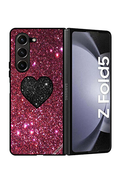 Covernex غطاء حماية لهاتف سامسونج جالاكسي زد فولد 5 بتصميم قلب لامع