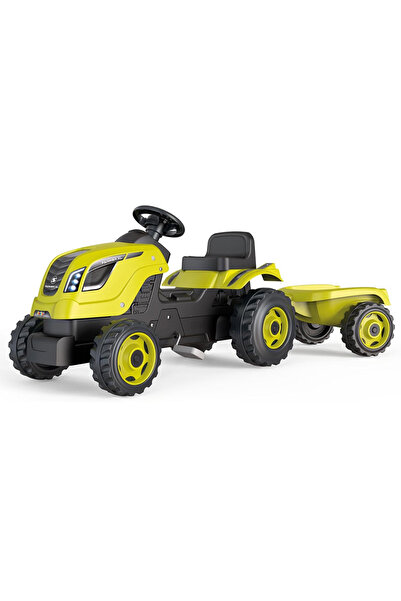Smoby FARMER XL YEŞİL TRAKTÖR + RÖMORK