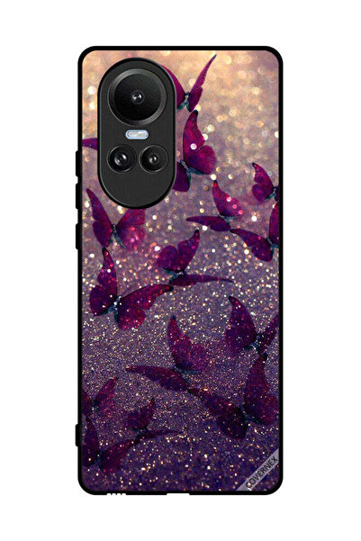 Covernex غطاء حماية لهاتف Oppo Reno10 Pro بنقشة فراشات لامعة