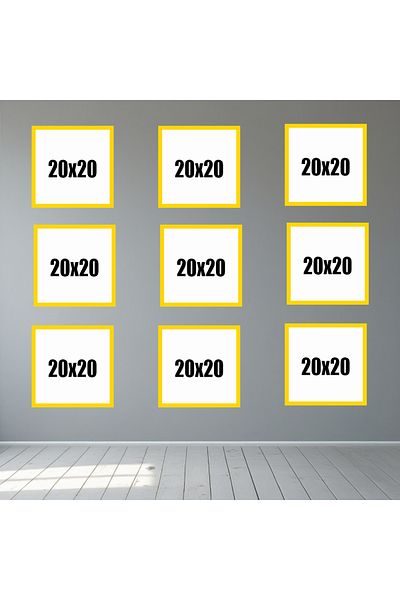 Tooall 20X20 Gold Color Empty Frame Set – 6-Piece & 9-Piece Gold Wall Decor Frame