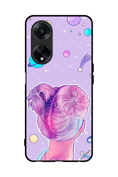 Covernex غطاء حماية لهاتف Oppo A1 5G - رسم فتاة ونجوم الفضاء