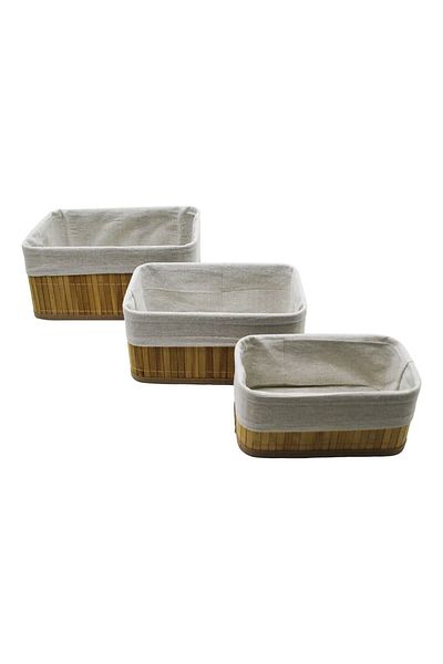 Mena Rise Şirinshop 3 Size Rectangular Cloth Bread Basket 1108107