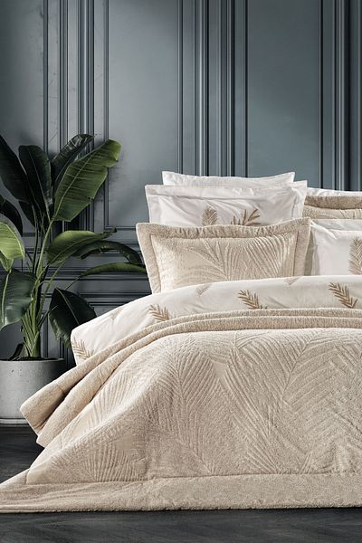 ZEBRA CASA طقم سرير بالميرا بيج