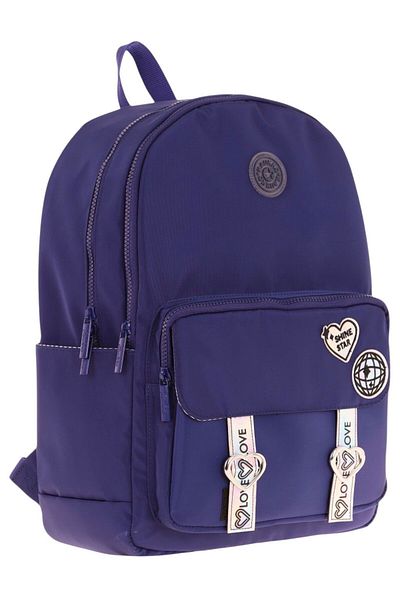 KAUKKO Rucsac Bright Love Stripe Heart Accesorii pentru școală și zilnic - Fete/Femei - Bleumarin-K1843