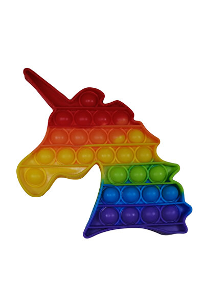 OEM Интерактивна играчка за деца, Pop-it, Unicorn Rush, 20 см, многоцветна