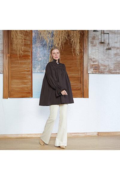 MİZZA COLLECTİON İSPANYOL PAÇA PANTOLON - KREM (%100 PAMUK)