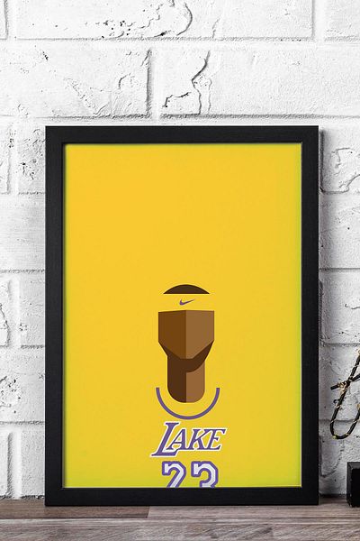 Saturn Lebron James Framed Painting - Basketball Nba Poster Painting