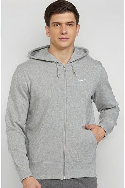 Nike Sportswear Classic Gri Erkek Kapüşonlu Sweatshirt