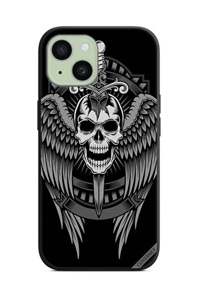 Covernex غطاء حماية لهاتف Apple iPhone 15 Plus بتصميم جمجمة وأجنحة نسر