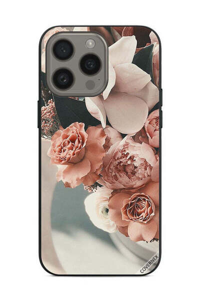 Covernex غطاء حماية لهاتف Apple iPhone 15 Pro باقة من أزهار الخوخ الجميلة