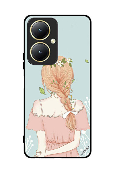 Covernex غطاء حماية لهاتف فيفو Y35 Plus 5G بفتاة واقفة لطيفة المظهر