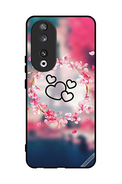 Covernex غطاء حماية لهاتف Honor 90 مع مشبك فني على شكل قلوب