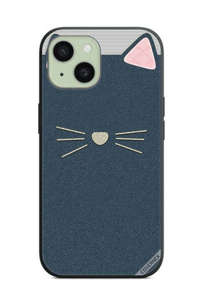Covernex غطاء حماية لهاتف Apple iPhone 15 بنمط فن القطط الجلدي