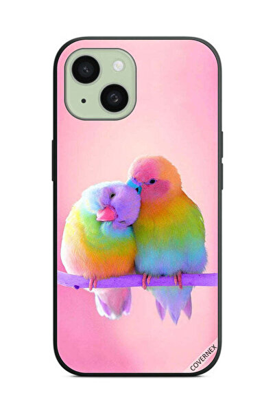 Covernex غطاء حماية لهاتف أبل آيفون 15 - طيور لطيفة