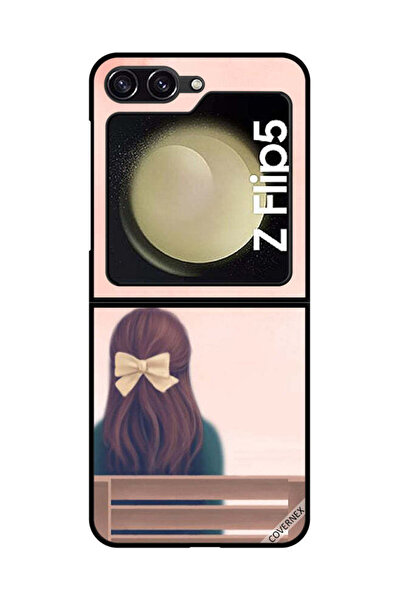Covernex Protective Case Cover For Samsung Galaxy Z Flip 5 Alone Cute Girl