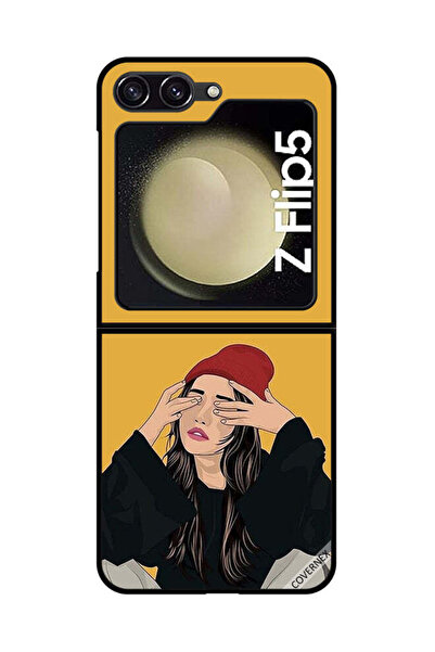 Covernex غطاء حماية لهاتف سامسونج جالاكسي زد فليب 5 - فتاة حزينة