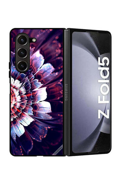 Covernex غطاء حماية لهاتف سامسونج جالاكسي زد فولد 5 مع زهرة كبيرة منعكسة على ...