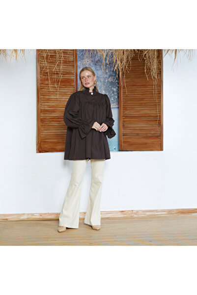 MİZZA COLLECTİON İSPANYOL PAÇA PANTOLON - KREM (%100 PAMUK)