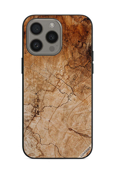 Covernex غطاء حماية لهاتف Apple iPhone 15 Pro Max بنمط خشبي عتيق