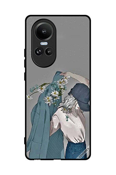Covernex غطاء حماية لهاتف Oppo Reno10 بتصميم فتاة ترتدي معطفًا