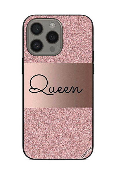 Covernex غطاء حماية لهاتف Apple iPhone 15 Pro بخلفية لامعة من Queen Glitters