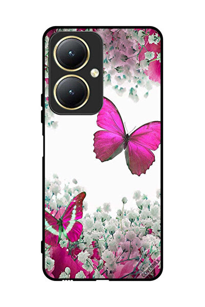 Covernex غطاء حماية لهاتف فيفو Y27 4G برسومات فراشات جميلة وورود صغيرة