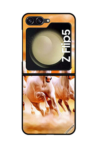 Covernex غطاء حماية لهاتف سامسونج جالاكسي زد فليب 5 خيول راكضة