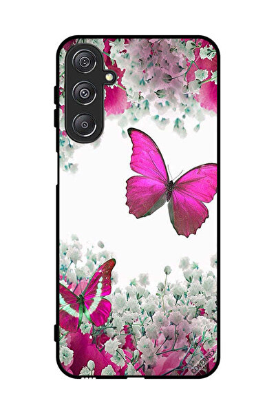 Covernex غطاء حماية لهاتف سامسونج جالاكسي M34 5G برسومات فراشات جميلة وورود ص...