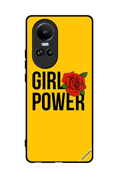 Covernex غطاء حماية لهاتف Oppo Reno10 Pro - أصفر - فتاة قوية