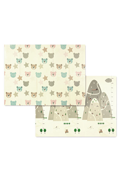 Babyono Covoras pliabil cu doua fete, educativ, din spuma anti alunecare, gea...