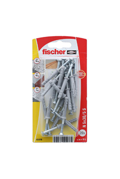 Fischer Hammerfix N 5 x 30/5 S with Countersunk Head Screw Silver and Grey