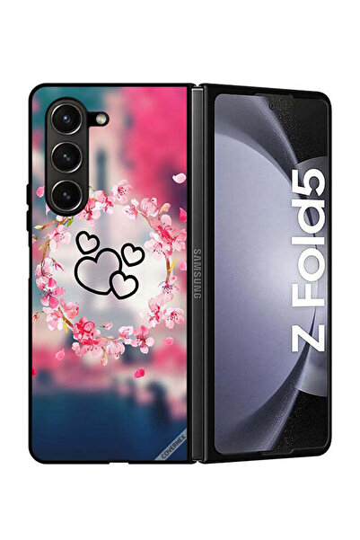 Covernex غطاء حماية لهاتف سامسونج جالاكسي زد فولد 5 مع مشبك فني على شكل قلوب