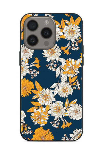 Covernex غطاء حماية لهاتف Apple iPhone 15 Pro Max بخلفية زهور وأوراق