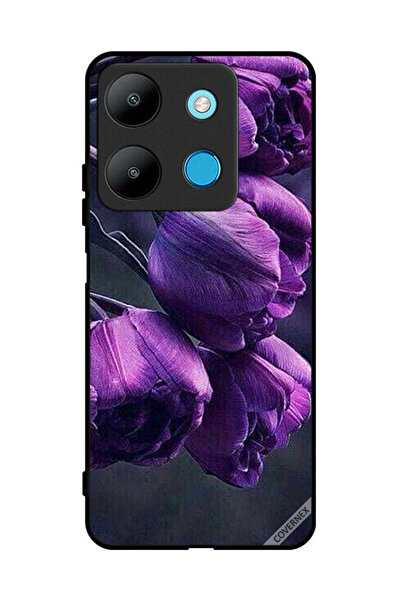 Covernex غطاء حماية لهاتف إنفينيكس سمارت 7 - زهور داكنة