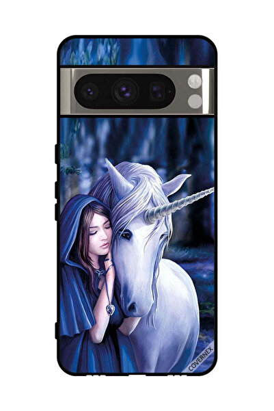 Covernex غطاء حماية لهاتف جوجل بيكسل 8 برو - فتاة تحب وحيد القرن
