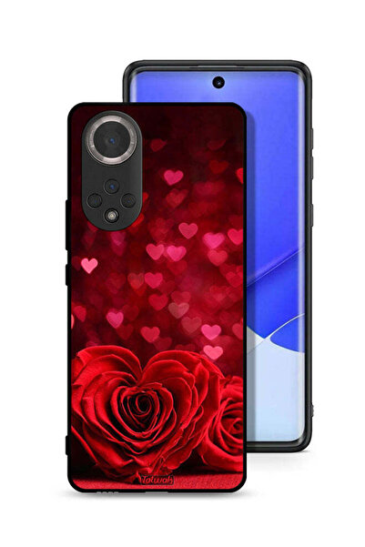 Tolwak غطاء حماية لهاتف Honor 50 بتصميم زهور على شكل قلب وفن تجريدي