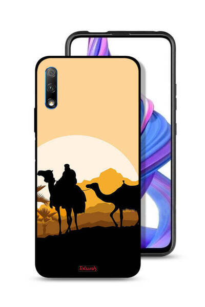 Tolwak غطاء حماية لهاتف Honor 9X (الصين) برسومات جمال في الصحراء