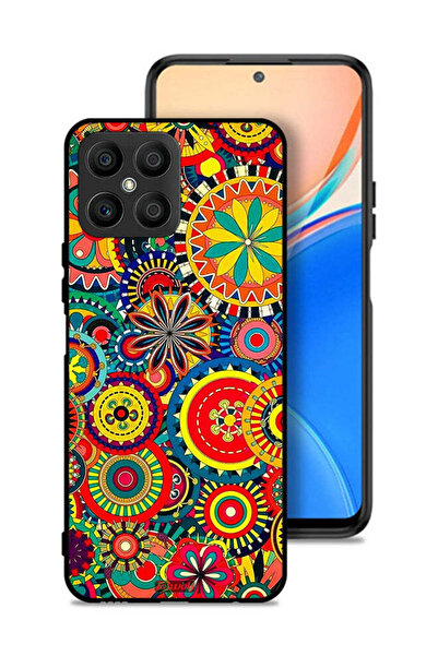 Tolwak غطاء حماية لهاتف Honor X8 4G بنمط ماندالا ملون