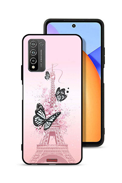 Tolwak Honor 10X Lite Protective Case Cover Butterflies On Eiffel Tower