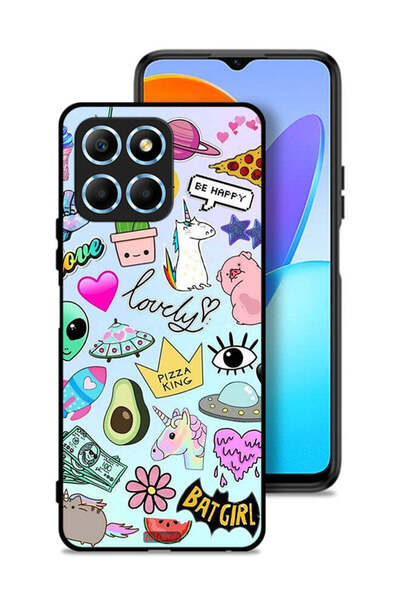 Tolwak غطاء حماية لهاتف Honor X8 5G بملصقات جميلة