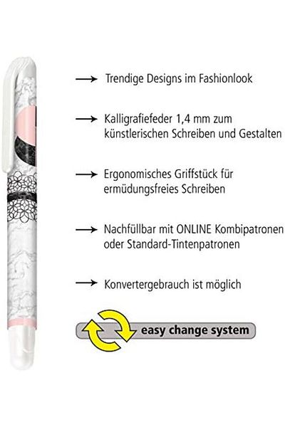 Mena Rise ŞirinShop College II Soft Marble Fountain Pen 1.4 mm 1108107