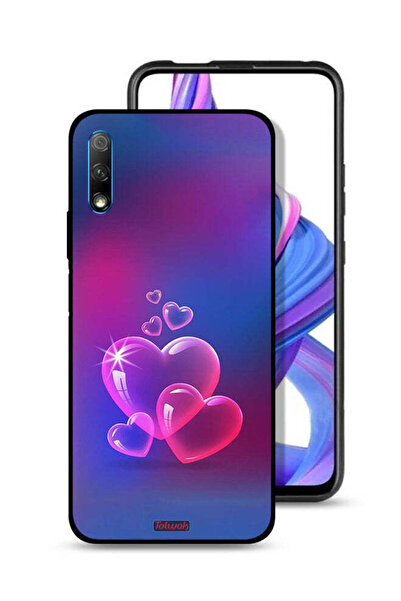 Tolwak غطاء حماية لهاتف Honor 9X (الصين) بتصميم قلوب مائية