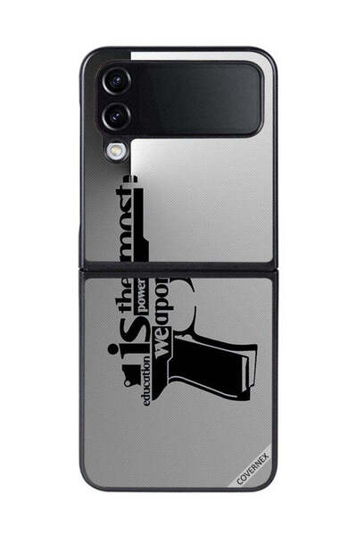 Covernex غطاء حماية لهاتف Samsung Galaxy Z Flip 4 التعليم هو السلاح الأقوى
