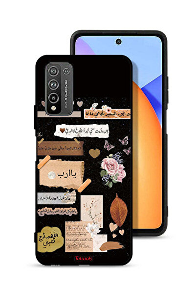 Tolwak Honor 10X Lite Protective Case Cover Arabic Quotes And Flowers Art