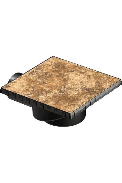 Mena Rise Şirinshop V-Flow Square 5606985 Shower Channel, Side Outlet, 15X15 Cm, Dk 700 Cover, Matte Chrome